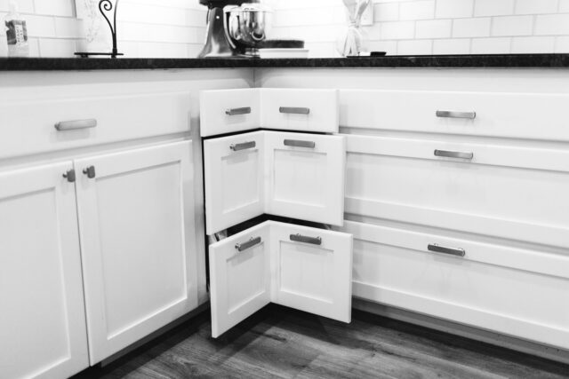 innovative corner cabinet drawers