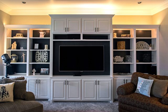 whole house remodel with entertainment center